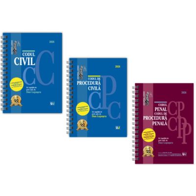Pachet EDITII SPIRALATE Ianuarie 2026. Codul civil, Codul de procedura civila. Codul penal si Codul de procedura penala - Dan Lupascu