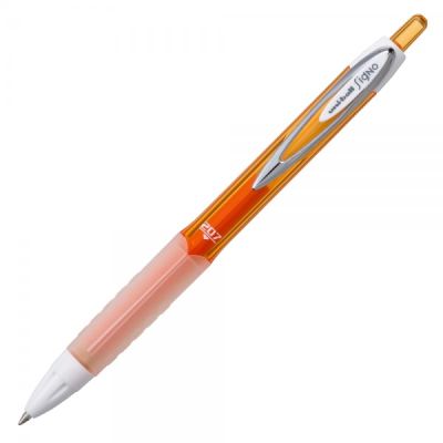 Pix cu gel Uni-ball Signo Fashion UMN-207F, 0. 7mm, cu mecanism, corp in culoarea scrisului, grip cauciucat, portocaliu
