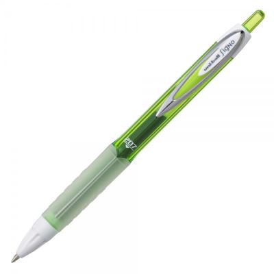 Pix cu gel Uni-ball Signo Fashion UMN-207F, 0. 7mm, cu mecanism, corp in culoarea scrisului, grip cauciucat, verde