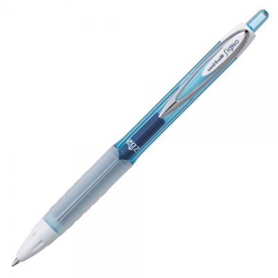 Pix cu gel Uni-ball Signo Fashion UMN-207F, 0. 7mm, cu mecanism, corp in culoarea scrisului, grip cauciucat, bleu