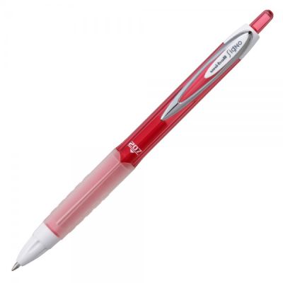 Pix cu gel Uni-ball Signo Fashion UMN-207F, 0. 7mm, cu mecanism, corp in culoarea scrisului, grip cauciucat, rosu