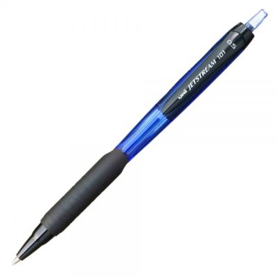 Pix Jetstream Uni-ball SXN-101, 0. 5mm, cu mecanism, corp in culoarea scrisului, grip cauciucat albastru