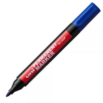 Marker permanent UNI 320F, varf rotund, 1. 0mm albastru