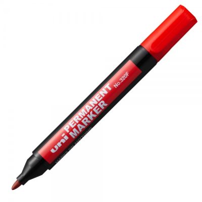 Marker permanent UNI 320F, varf rotund, 1. 0mm rosu