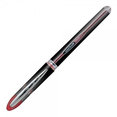 Roller Uni-ball Vision Elite UB-205, 0. 5mm, corp negru, detalii in culoarea scrisului rosu