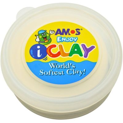 Plastilina Amos iClay PVCIC18G, 18g, Alb