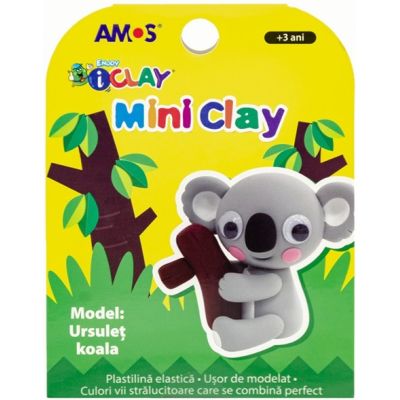 Plastilina Amos iClay AM-27, 30g, Model Ursulet Koala, cutie 4 culori
