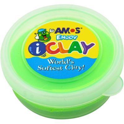 Plastilina Amos iClay PVCIC18G, 18g, verde fluorescent