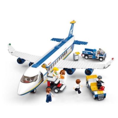 Joc de constructie Avion, pvc, Sluban M38-B0366, 463 piese, 42. 5x33x6. 7cm