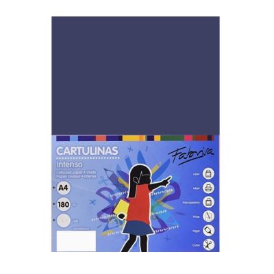 Carton colorat A4 Fabrisa, 180g/mp, bleumarin intens, top 250 coli