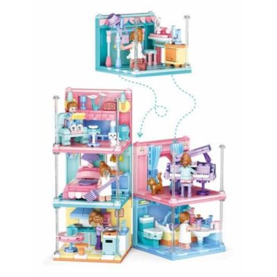 Joc de constructie Mini meserii, 6 modele, pvc, Sluban M38-B0757, 30. 5x19. 7x15. 1cm