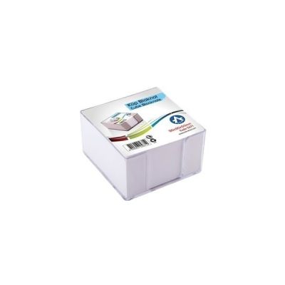 Cub hartie notes Ark 567-1, 500 coli, 85x85mm, alb, include suport plastic transparent
