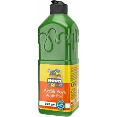 Culoare acrilica, 500 ml, verde, Nova Color