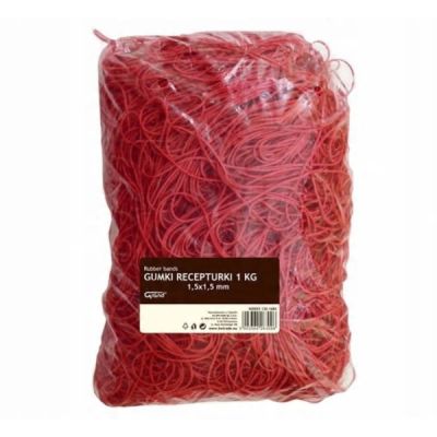 Elastice din cauciuc Grand 130-1041, 1. 5x1. 5 mm, diametru 50 mm, punga 1kg, rosii