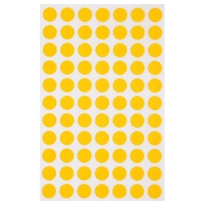 Etichete autocolante Agipa 111834, 77/A6, 8 mm, permanente, rotund, galben, top 6 coli (462 buc.)