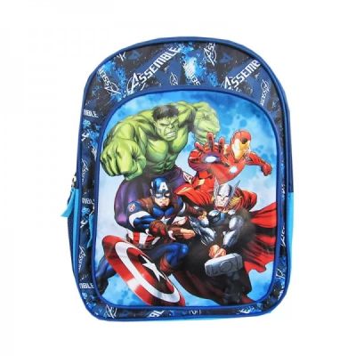 Ghiozdan St. Majewski Avengers, clasele 1-4, 3 compartimente, 2 buzunare, albastru