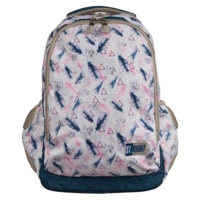 Ghiozdan St. Majewski St. Right Boho, 2 compartimente, 2 buzunare, alb, BP-47