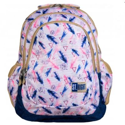 Ghiozdan St. Majewski St. Right Boho, 4 compartimente, 2 buzunare, gri