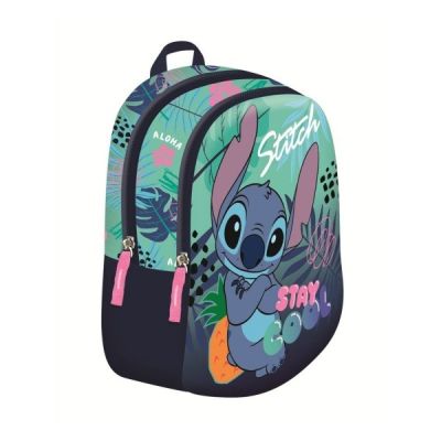 Ghiozdan St. Majewski Stitch, 30x23x12 cm, negru