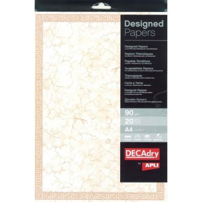 Hartie cu model piatra A4 DECAdry 12456, 90g/mp, set 20 coli