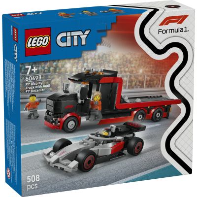 LEGO City. Camion de prezentare F1 cu masina de curse Audi F1 60493, 508 piese