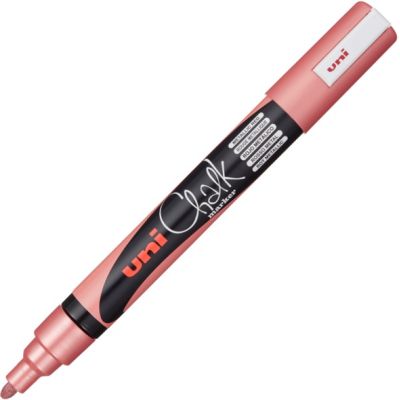 Marker cu creta UNI Chalk PWE-5M, varf rotund, 1. 8-2. 5mm, Rosu metalizat