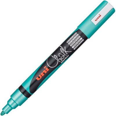 Marker cu creta UNI Chalk PWE-5M, varf rotund, 1. 8-2. 5mm, Verde metalizat