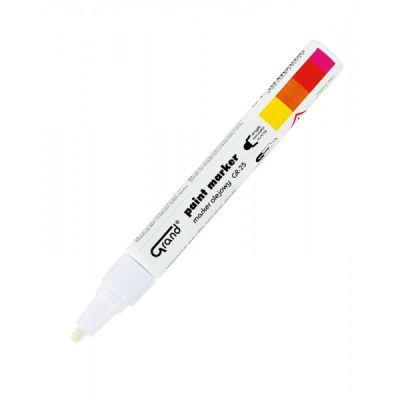 Marker cu vopsea Grand GR-25, varf rotund, 1. 8 mm, alb