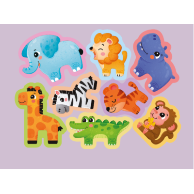 PUZZLE DIN SPUMA EVA, ANIMALELE DIN SAFARI, PUEDO