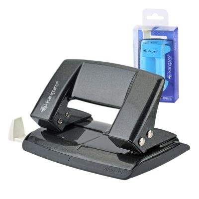 Perforator Kangaro AION-10G/S, 10 coli, metalic, gri metalizat, blister