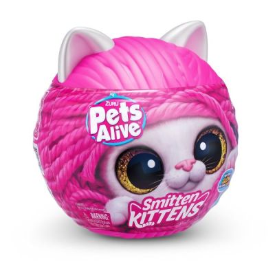 Pets Alive, Jucarie de plus interactiva pisica cu accesorii surpriza, Smitten Kittens