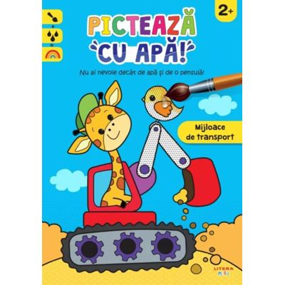 Picteaza cu apa! Mijloace de transport (2+)