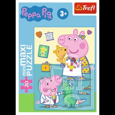 Puzzle carton 20 piese Trefl Peppa Pig joaca de-a doctorul