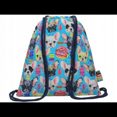 Rucsac cu snur pentru copii St. Right Dogs, bleu, 45x35 cm