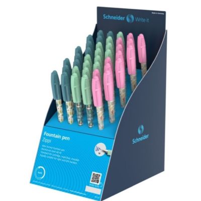 Stilou Schneider Zippi, Happy Fish 168921 / 306742 / STI182, penita iridium M, alimentare rezerve, grip ergonomic, verde