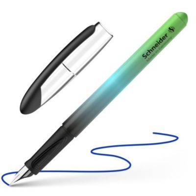 Stilou Schneider Voyage STI197 / 1614 42, varf M, alimentare rezerve, corp plastic negru pastel, grip cauciucat