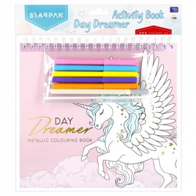 Set creativ Carte cu activitati, Day Dreamer, cu 5 carioci, 1 liner, Starpak