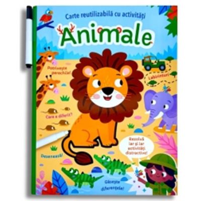 Animale. Carte reutilizabila cu activitati