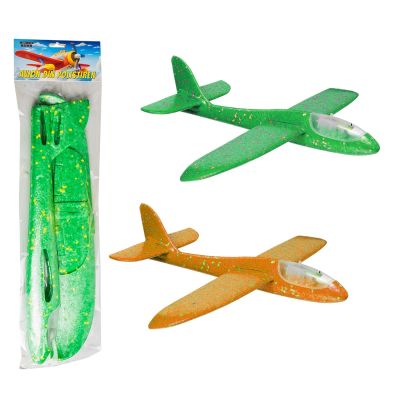 Avion din polistiren, cu led, 37x35 cm