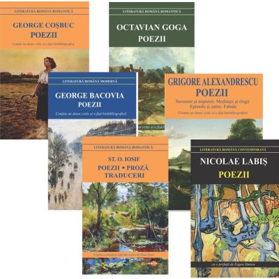 Pachet Poezii autori romani - N. Labis, G. Cosbuc, Gr. Alexandrescu, G. Bacovia, O. Goga, St. O. Iosif