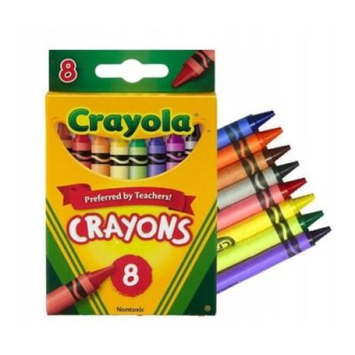 Creioane colorate cu ceara, Crayola, 8 culori