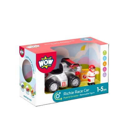 Jucarie pentru copii Masina de curse si cu obstacol, Richie Race Car, WOW Toys