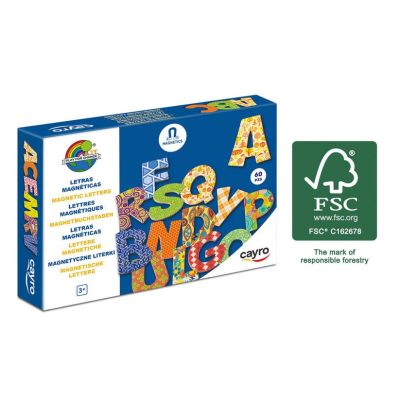 Set litere magnetice pentru copii, 60 pese, Cayro