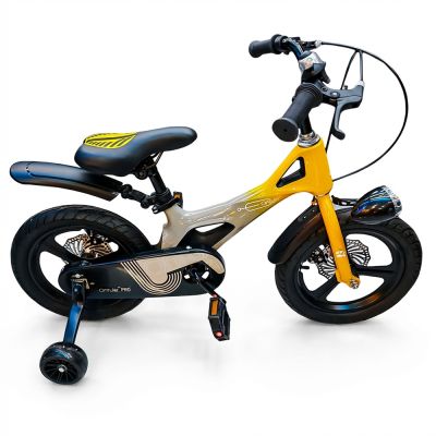 Bicicleta copii, cadru magneziu, nr. 14, galben