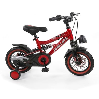 Bicicleta copii, suspensie dubla, nr. 16, rosu