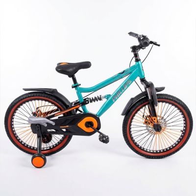 Bicicleta copii, suspensie dubla, nr. 20, turcoaz