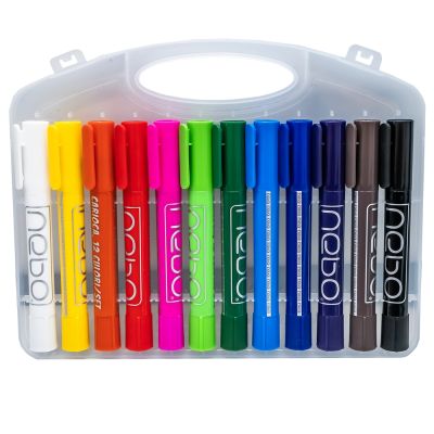 Creioane cerate, retractabile, 12 culori/set - NEBO