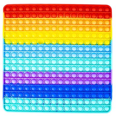 Jucarie senzoriala, antistres, curcubeu, XXL, 29x29x1.5 cm - Patrat