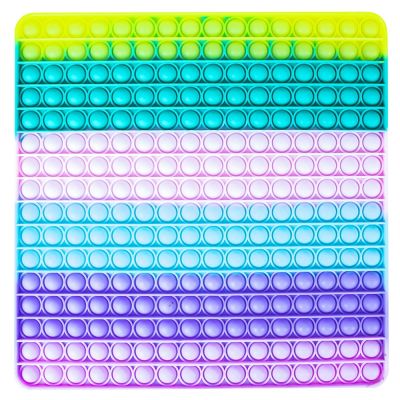 Jucarie senzoriala, antistres, curcubeu, XXL, 29x29x1.5 cm - Patrat