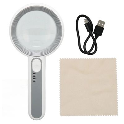 Lupa 75 mm, cu  leduri si incarcare USB